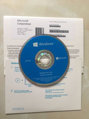Touche début d'écran de l'activation 5pc Microsoft Windows 10 en ligne de carte de DVD